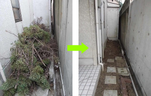 宝塚市逆瀬台でコンクリの廃材、鉄の柵などビフォーアフター写真1