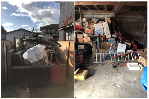 尼崎市で物置の片付けに伴う不用品(ソファー、タンス、自転車など)の回収のご依頼 お客様の声