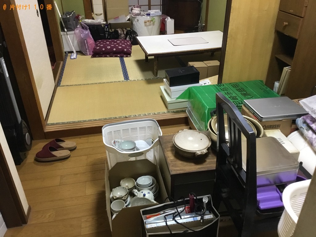【尼崎市】カーペット、タンス、ガラステーブル等の回収と草刈り