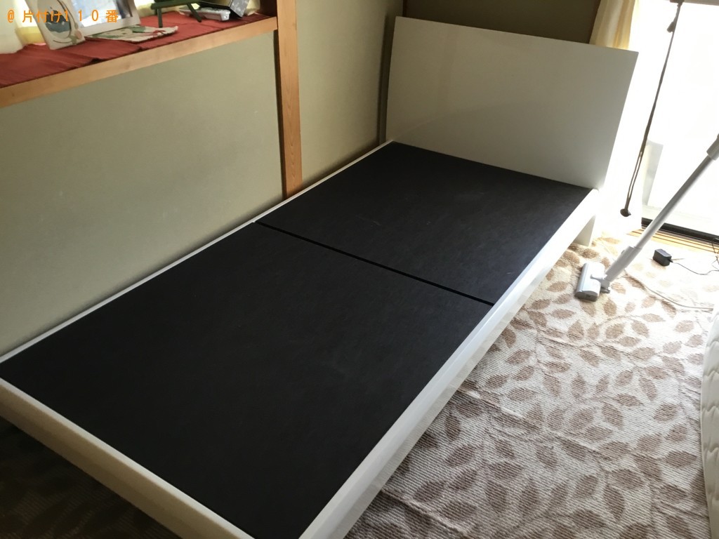 【神戸市中央区】マットレス付きシングルベッドの回収・処分ご依頼
