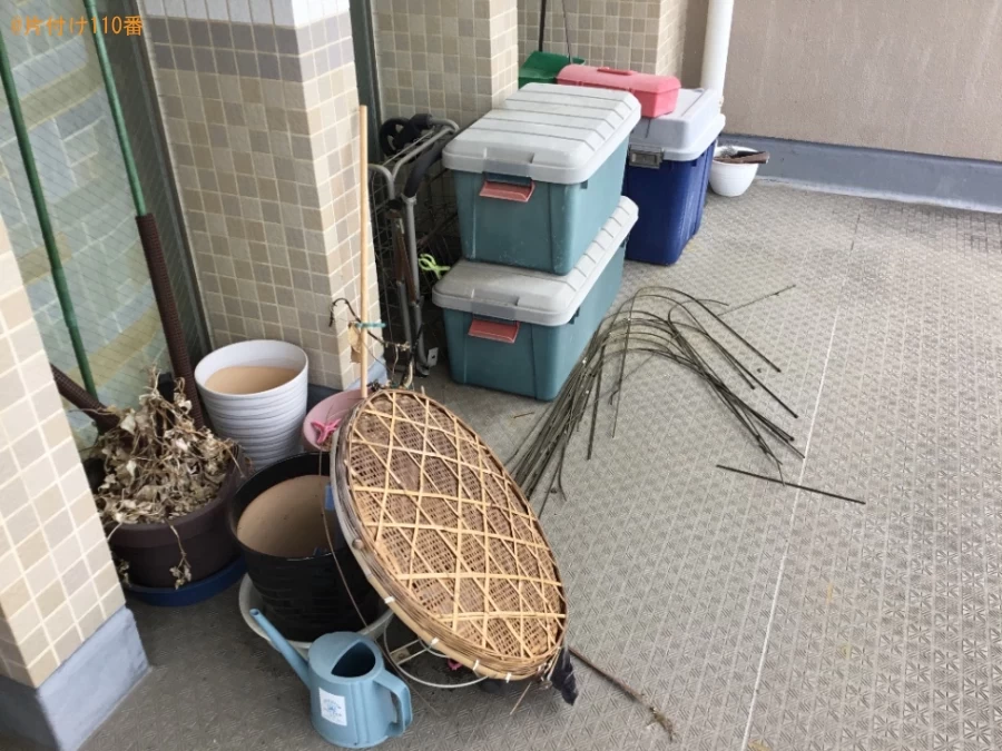 【神戸市兵庫区】土入りの鉢、空気清浄機、衣装ケース、ざる等の回収