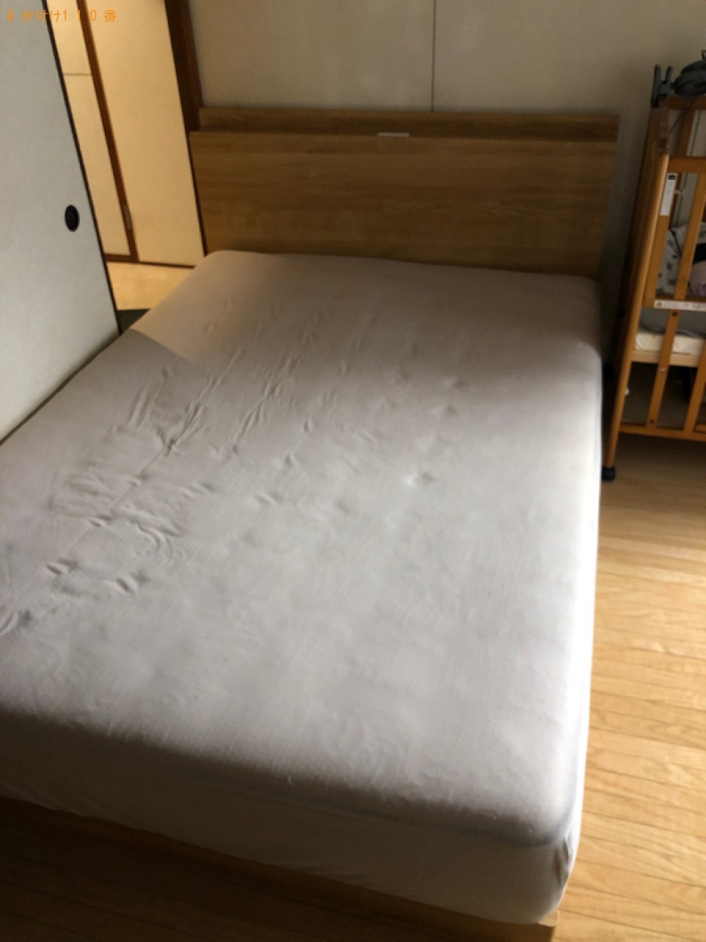【明石市西明石南町】マットレス付きセミダブルベッド等の回収・処分