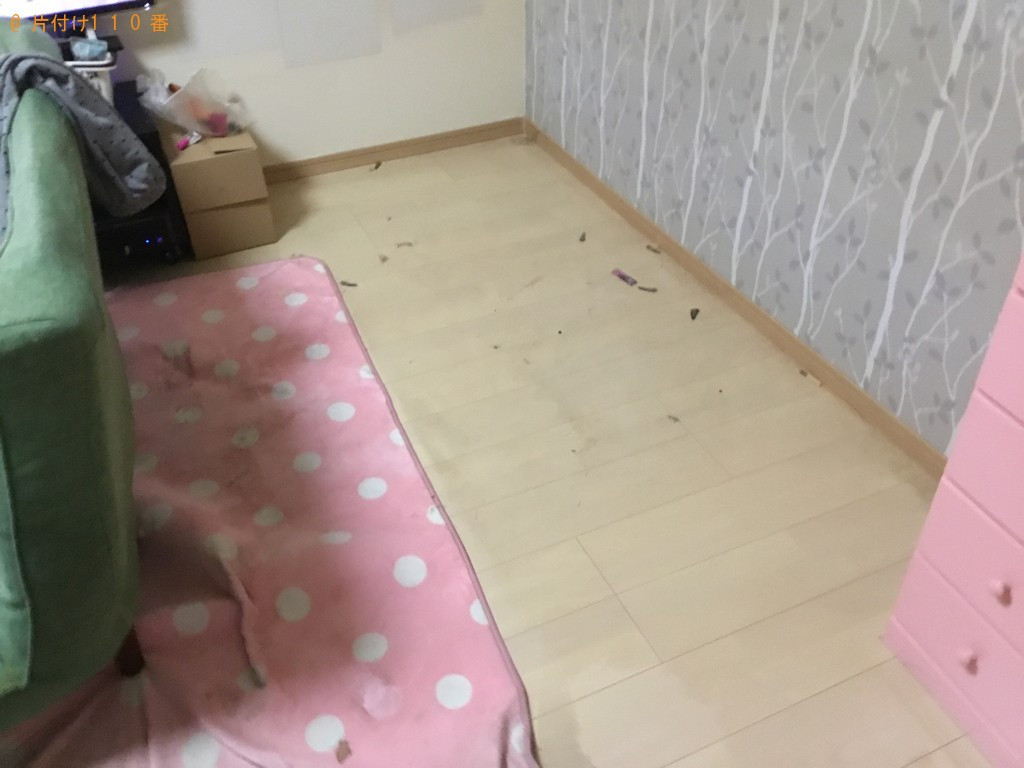 【尼崎市】マットレス付きセミダブルベッド、足のマッサージ機の回収