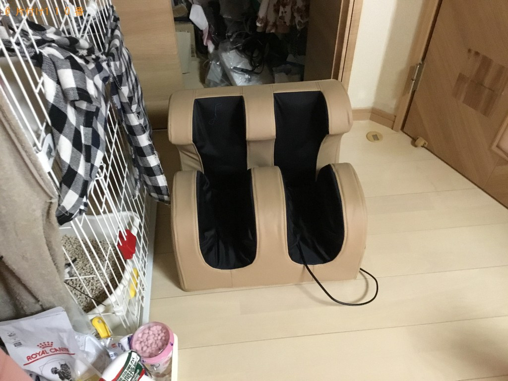 【尼崎市】マットレス付きセミダブルベッド、足のマッサージ機の回収